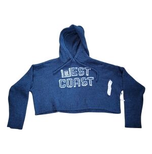 Arizona West Coast soft cozy cropped blue pullover Size XL NEW